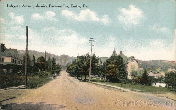Lafayette Avenue Showing Paxinosa Inn Easton Pennsylvania