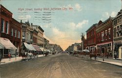 High Street, Looking West Jefferson City, MO Postcard Postcard Postcard