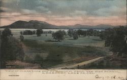 Clear Lake and Mt. Konocti from the High School Postcard