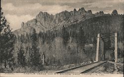 Castle Crags and S.P. Bridge Postcard