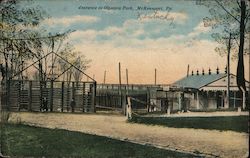 Entrance to Olympia Park Postcard