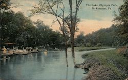 The Lake, Olympia Park McKeesport, PA Postcard Postcard Postcard