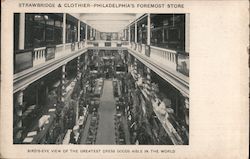 Strawbridge & Clothier, Bird's Eye View of the Greatest Dress Goods Aisle in the World Postcard