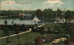 General View, Willow Grove Park Postcard