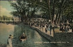 A Concert Crowd, Willow Grove Park Postcard