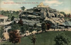 Mountain Sceni Railway, Willow Grove Park Postcard