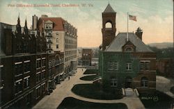 Post Office and Kanawha Hotel Postcard