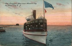 "The Longport" Boat from Atlantic City for Ocean City N.J. Postcard