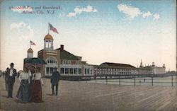 Steel Pier and Boardwalk Postcard