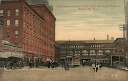 New Hudson Tunnel, Penn R.R. and Ferry Entrance Postcard