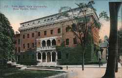 York Hall, Yale University Postcard
