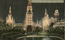 Night View, Luna Park Postcard