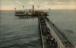 Iron Steamboad Landing Postcard