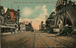 Part of Surf Ave. Coney Island, NY Postcard Postcard Postcard