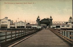 Pier Entrance to Happyland, South Beach Postcard