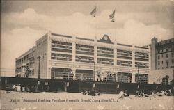 National Bathing Pavilion from the Beach Long Beach, NY Postcard Postcard Postcard