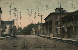 Main Street Union, NY Postcard Postcard Postcard