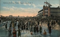 Parkway Baths and Beach Postcard