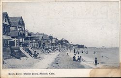 Beach Scene, Walnut Beach Postcard