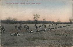 Firing Line, St. John's Military School Postcard