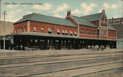 Union Depot Leavenworth, KS Postcard Postcard Postcard