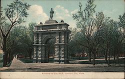 Entrance to City Park Postcard