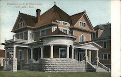 Residence of E. R. Hawthorne Postcard