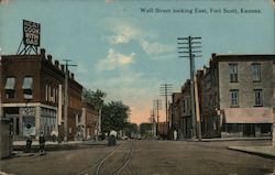 Wall Street Looking East Postcard