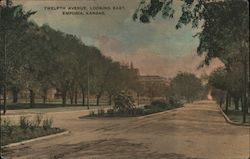 Tewlfth Avenue, Looking East Emporia, KS Postcard Postcard Postcard