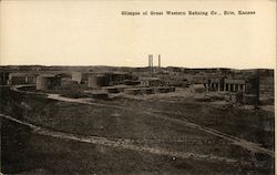 Glimpse of Great Western Refining Co. Erie, KS Postcard Postcard Postcard