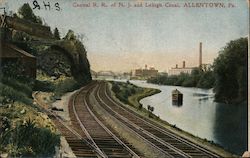 Central R.R. of N.J. and Lehigh Canal Postcard