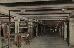 Interior of Subway, 13th Street Station Postcard