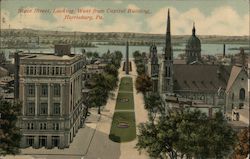 State Street Looking West from Capitol Building Harrisburg, PA Postcard Postcard Postcard