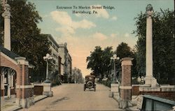 Entrance to Market Street Bridge Postcard