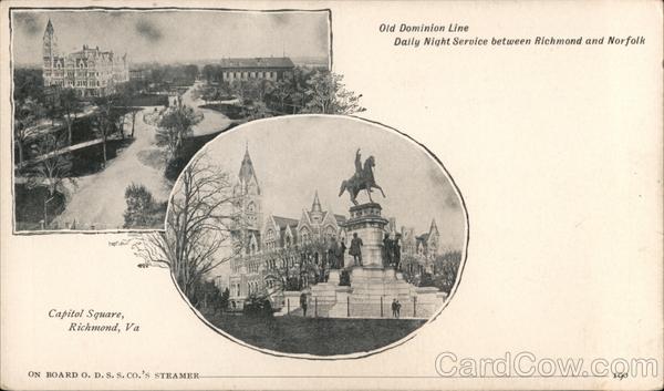 Old Dominion Line Scenes Richmond Virginia Boats, Ships