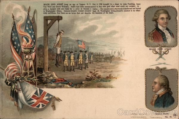 Major John Andre, Hung as a Spy at Tappan, NY Patriotic