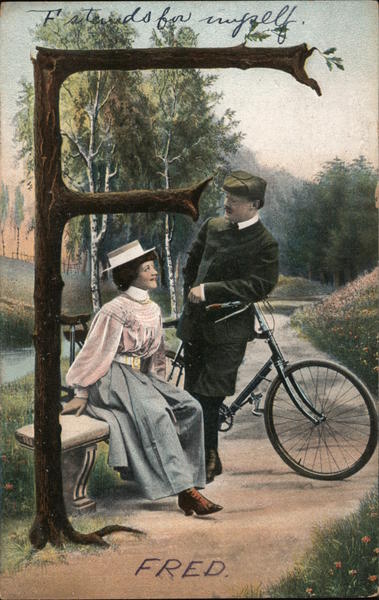 Couple on Path with Large F Tree Alphabet Letters