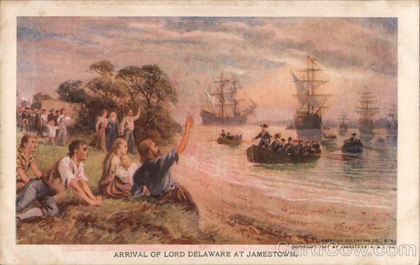 Arrival of Lord Delaware at Jamestown 1907 Jamestown Exposition