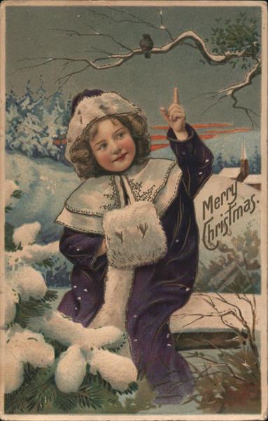 Merry Christmas - Girl in Purple Children
