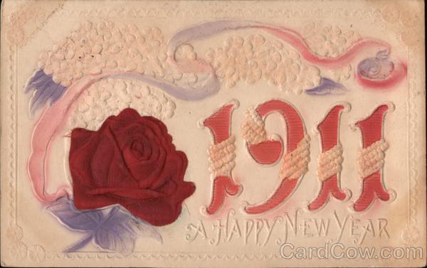 1911, a Happy New Year Large Letter Dates