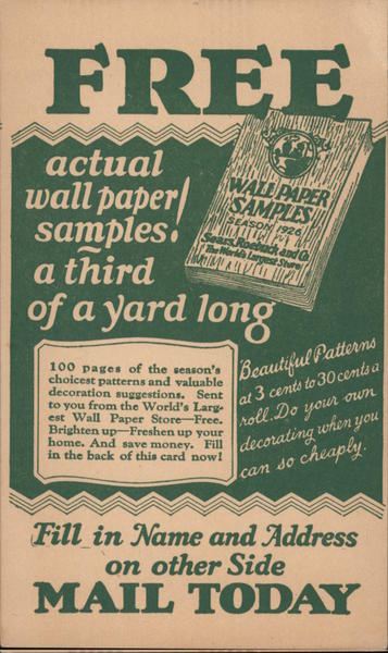 Wallpaper Samples Catalog: Sears Roebuck and Company