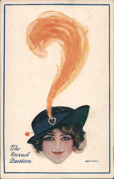 The Eternal Question Women Postcard