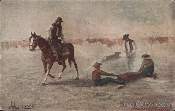 Branding Cattle John Innes Cowboy Western