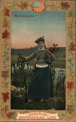 American Homestead Life: The Sporting Girl Postcard