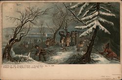 Landing of the Pilgrim Fathers at Plymouth, Mass. Postcard