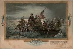 Washington Crossing the Delaware Patriotic Postcard Postcard Postcard