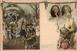 George Washington Returning In Parade Patriotic Postcard Postcard Postcard