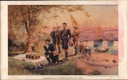 Landing at Jamestown in 1607 1907 Jamestown Exposition Postcard Postcard Postcard