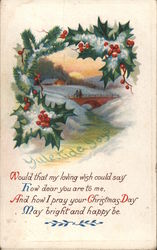 Winter River Scene Postcard
