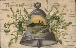 Bell With Farm Scene on It Postcard